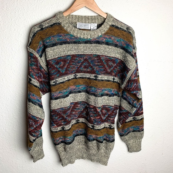 VTG Mens Coogi Style Cosby Ugly knit Sweater Korea VTG Mens Coogi Style Cosby Ugly knit Sweater Korea